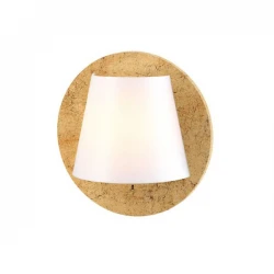 LED Επίτοιχο Φωτιστικό Από MDF Και Πλαστικό Σε Αντικέ Ορείχαλκο + Λευκό Χρώμα ACA