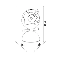 Παιδικό Φωτιστικό Πορτατίφ Ροζ Κουκουβάγια 1xE14 Aca
