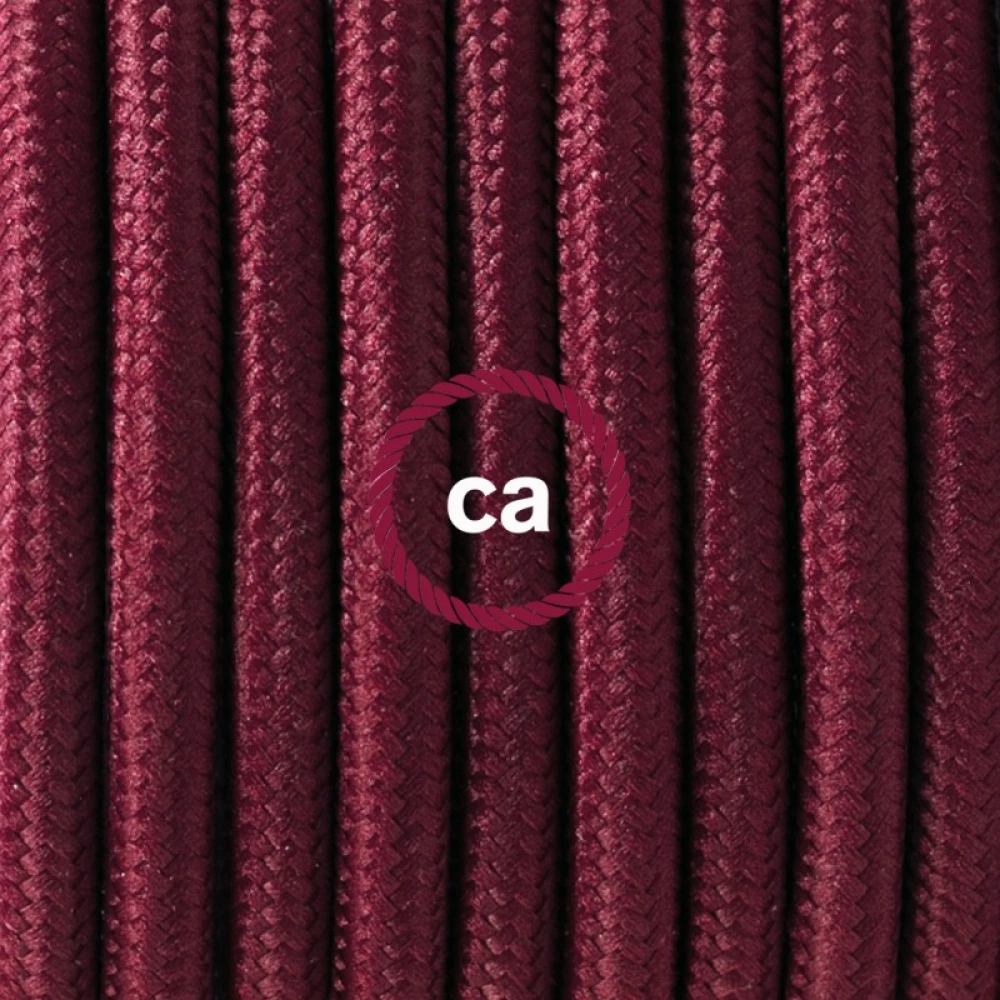 Στρόγγυλο Υφασμάτινο Καλώδιο RM19 - Μπορντό Creative Cables