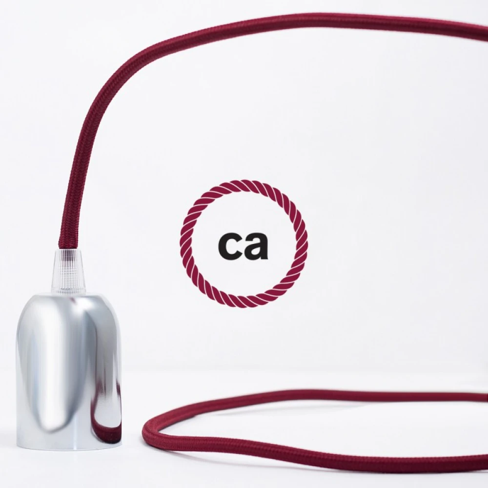 Στρόγγυλο Υφασμάτινο Καλώδιο RM19 - Μπορντό Creative Cables