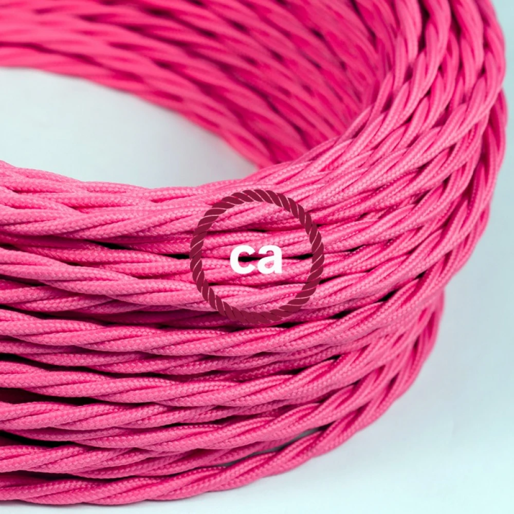 Στριφτό Υφασμάτινο Καλώδιο TM08 - Φούξια Creative Cables