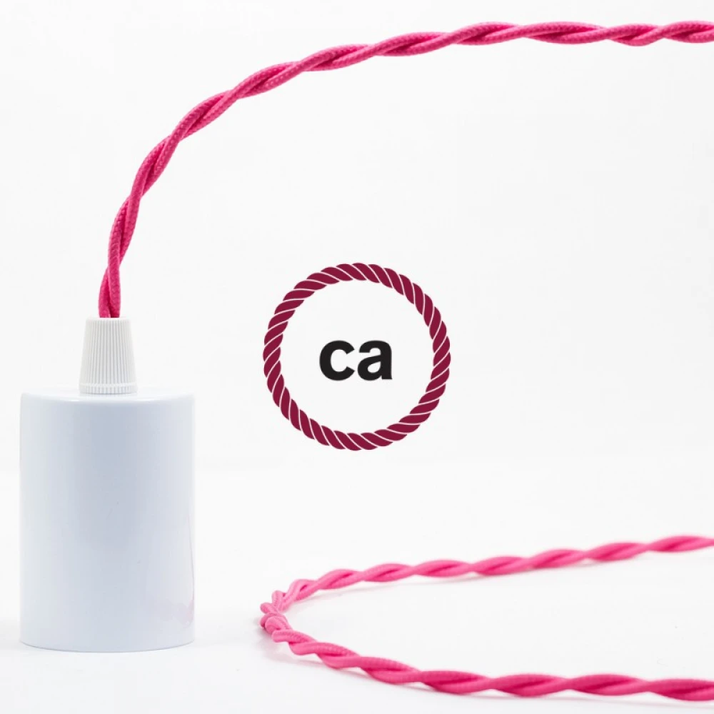 Στριφτό Υφασμάτινο Καλώδιο TM08 - Φούξια Creative Cables