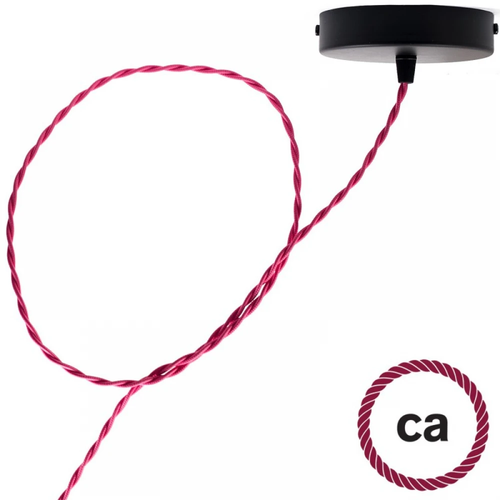 Στριφτό Υφασμάτινο Καλώδιο TM08 - Φούξια Creative Cables