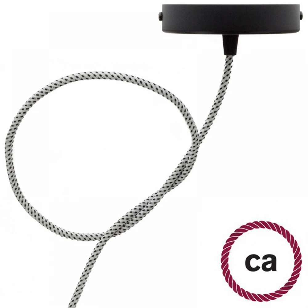 Στρογγυλό Υφασμάτινο Καλώδιο με 3D εφέ Stracciatella RT14 Creative Cables