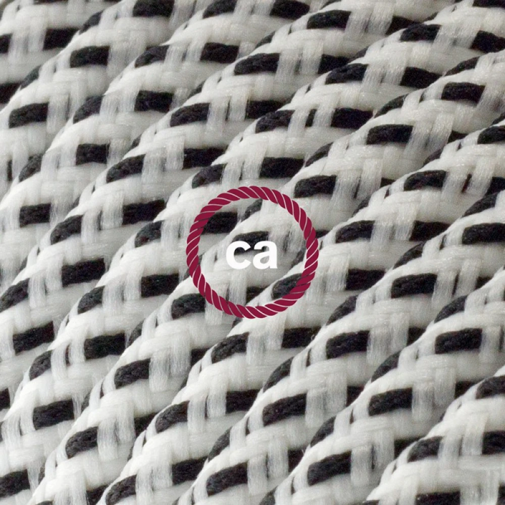 Στρογγυλό Υφασμάτινο Καλώδιο με 3D εφέ Stracciatella RT14 Creative Cables