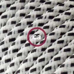 Στρογγυλό Υφασμάτινο Καλώδιο με 3D εφέ Stracciatella RT14 Creative Cables