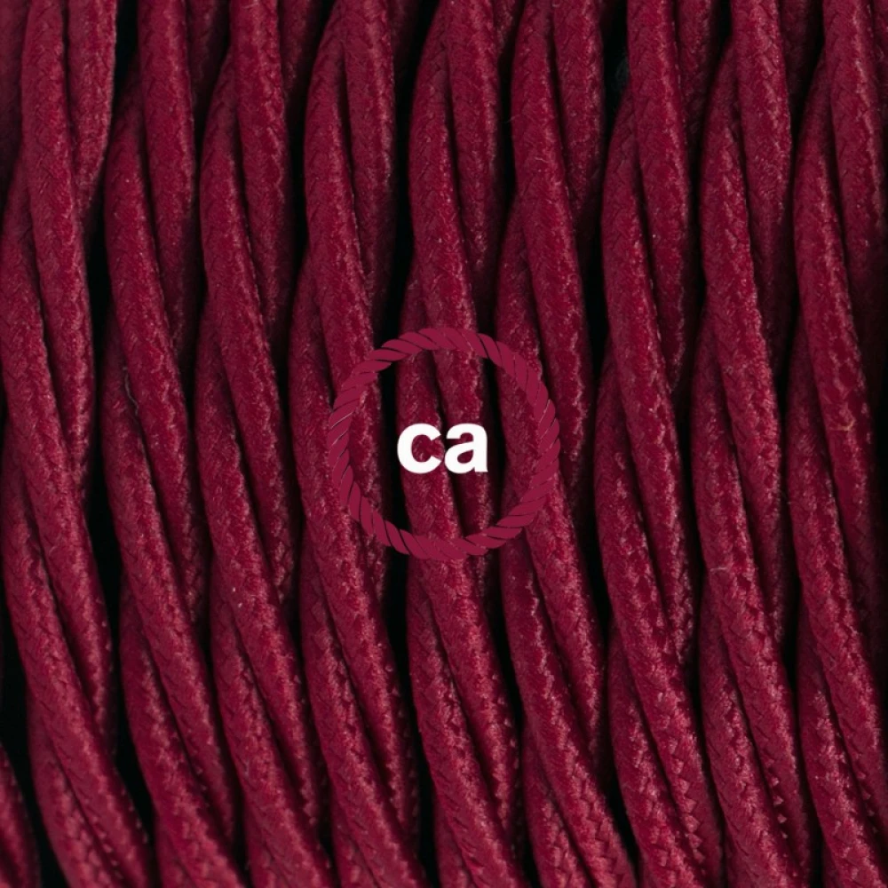 Στριφτό Υφασμάτινο Καλώδιο TM19 - Μπορντό Creative Cables