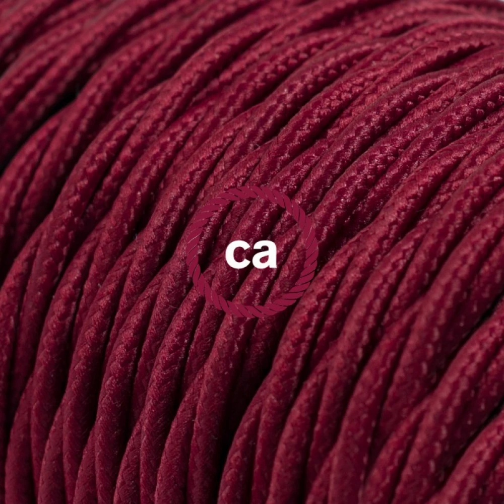 Στριφτό Υφασμάτινο Καλώδιο TM19 - Μπορντό Creative Cables