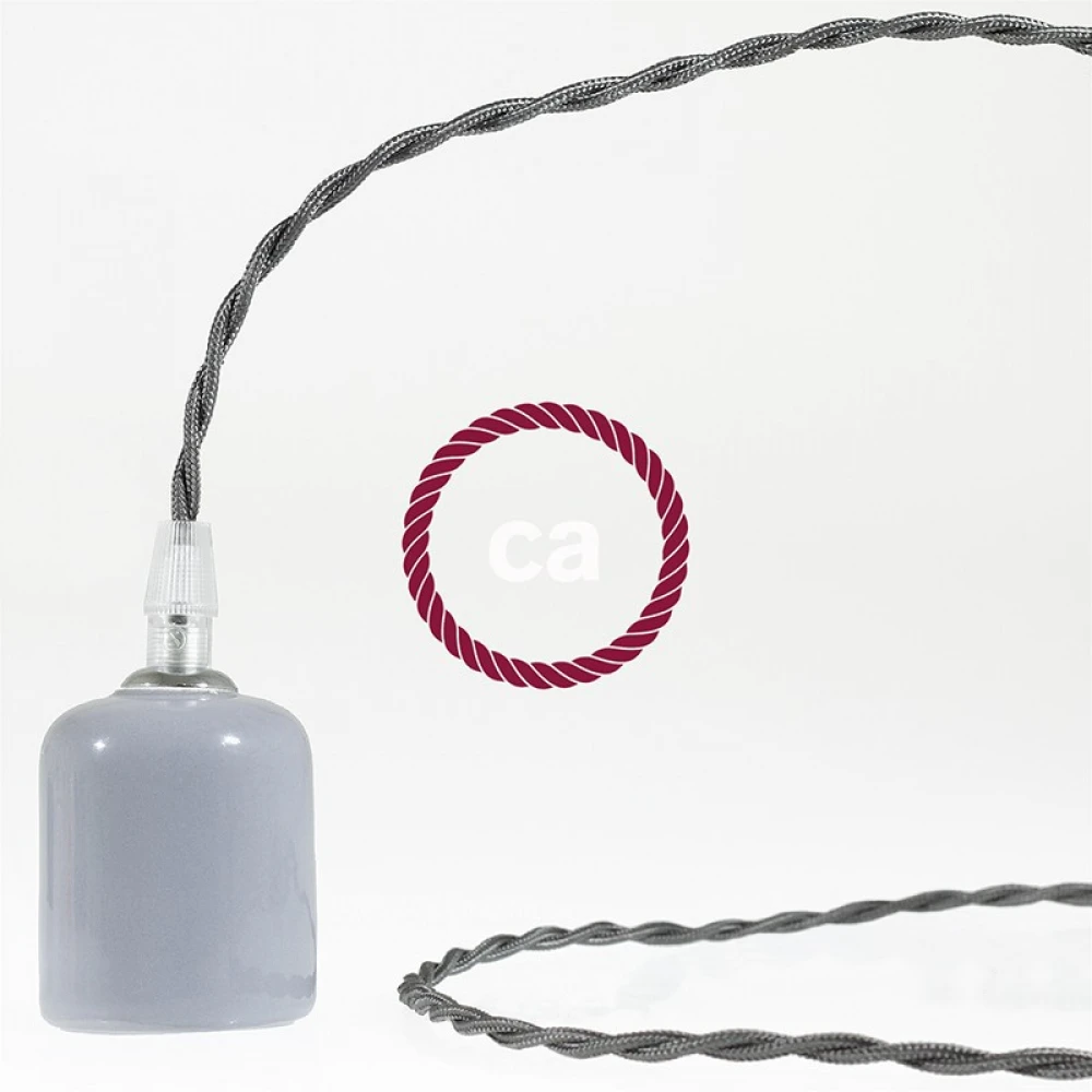 Στριφτό Υφασμάτινο Καλώδιο TM26 - Γραφίτης Creative Cables