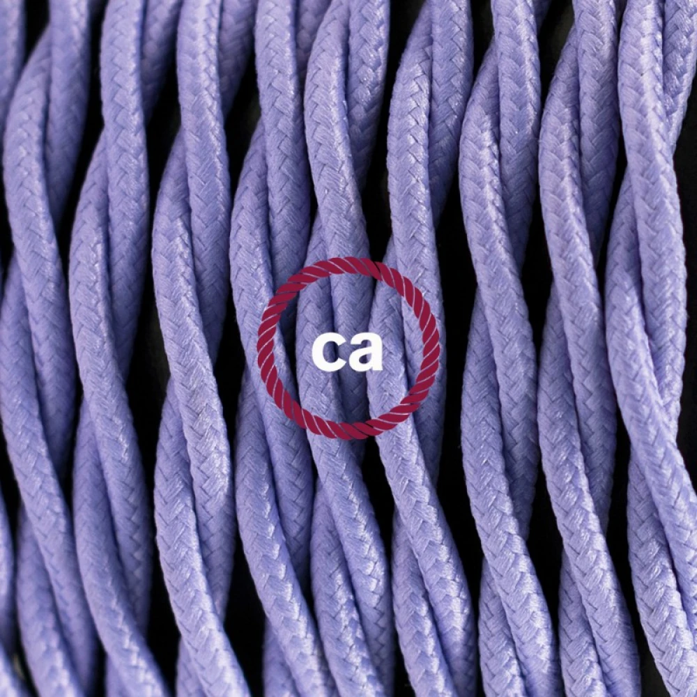 Στριφτό Υφασμάτινο Καλώδιο TM07 - Λιλά Creative Cables