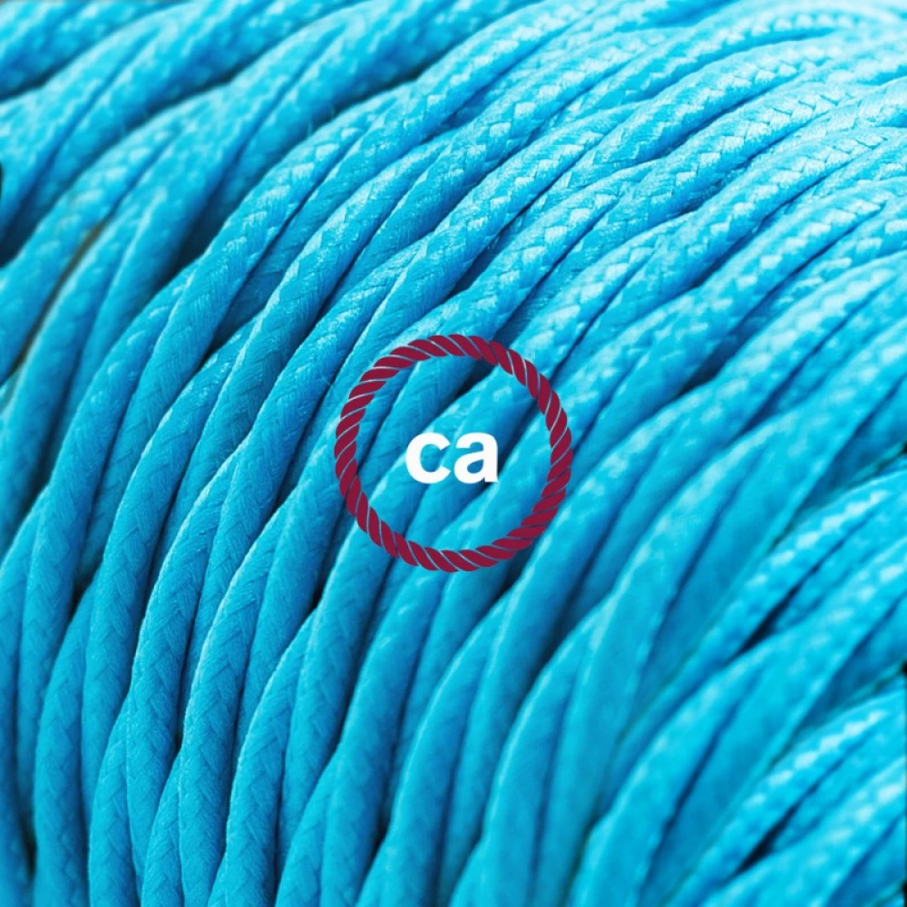 Στριφτό Υφασμάτινο Καλώδιο TM11 - Γαλάζιο Creative Cables