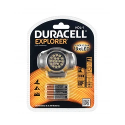 LED Φακός Κεφαλής Πλαστικός 25Lm Μαζί Με Μπαταρίες Duracell 3xAAA HDL-1 DURACELL