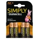 Μπαταρίες Αλκαλικές DURACELL Simply AA LR6 4τμχ