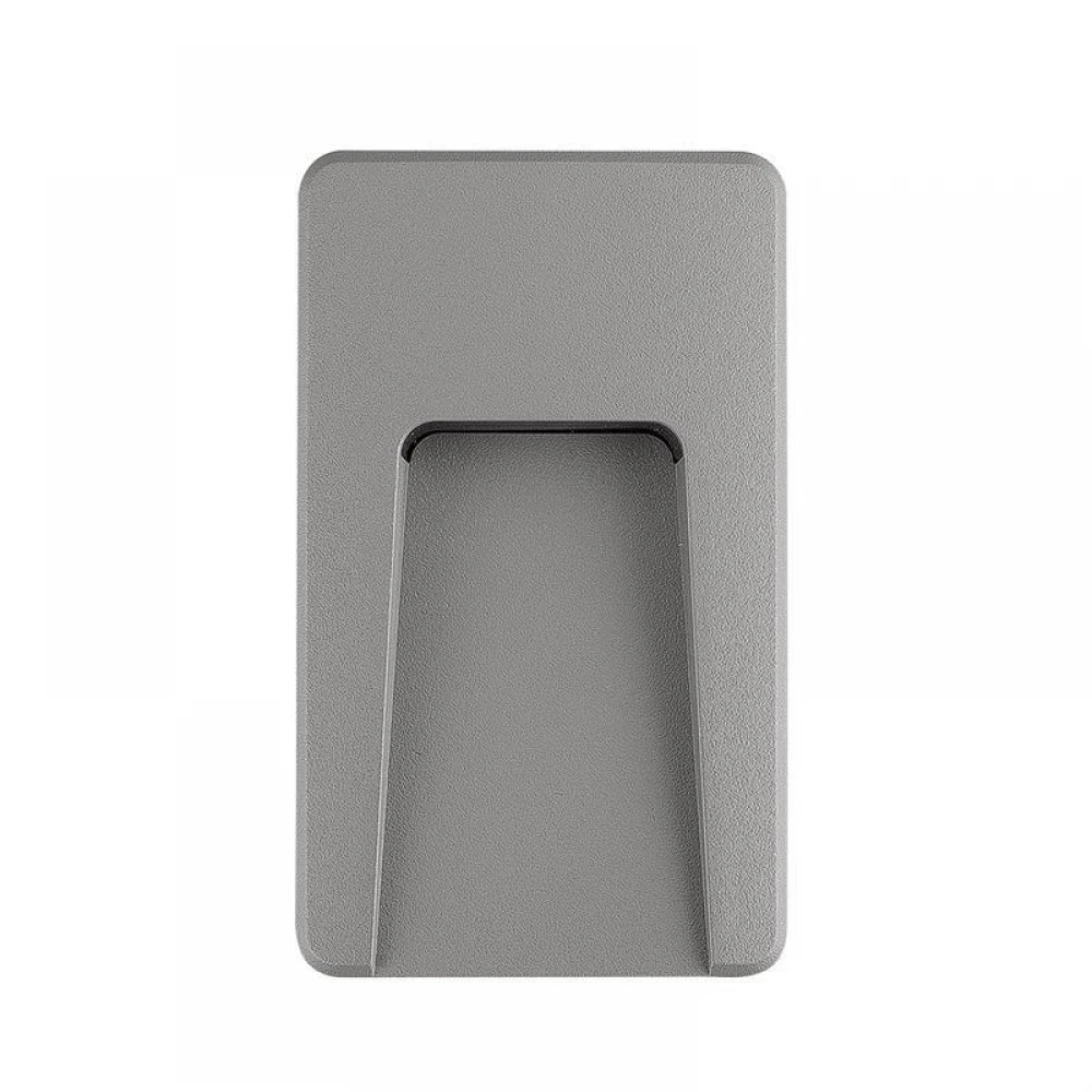 LED Φωτιστικό Τοίχου Slim 3W IP65 Σε Γκρί 9x15cm Eurolamp