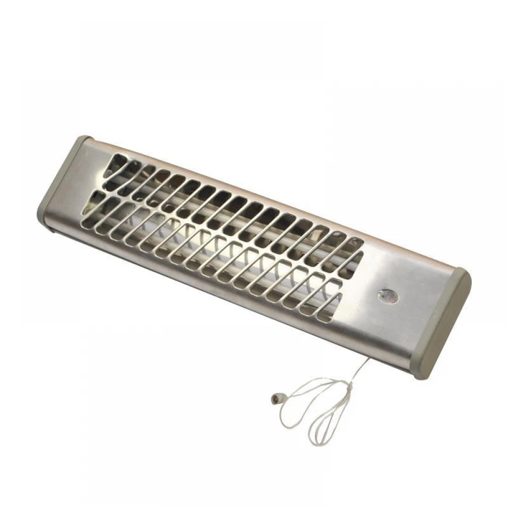 Επιτοίχια Θερμάστρα Χαλαζία Μπάνιου 1200W IP21 Ασημί - Eurolamp 147-29121