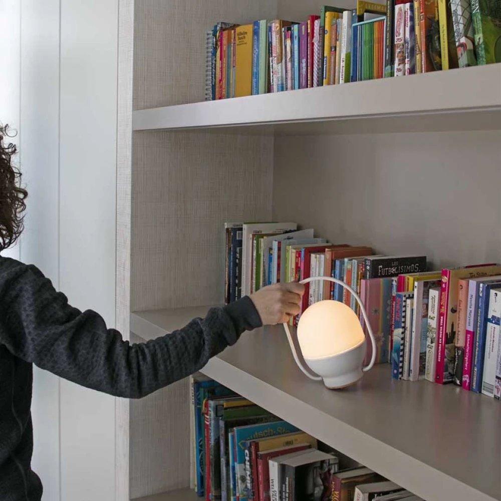 LED Φορητό Φωτιστικό Μπαταρίας Dimmable Από Πλαστικό Και Ξύλο Σε Μαύρο Χρώμα TAKE AWAY LED FARO