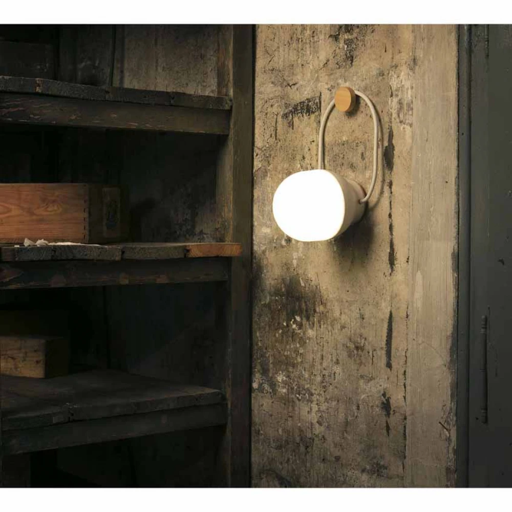 LED Φορητό Φωτιστικό Μπαταρίας Dimmable Από Πλαστικό Και Ξύλο Σε Μαύρο Χρώμα TAKE AWAY LED FARO