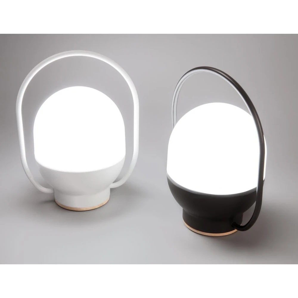 LED Φορητό Φωτιστικό Μπαταρίας Dimmable Από Πλαστικό Και Ξύλο Σε Μαύρο Χρώμα TAKE AWAY LED FARO