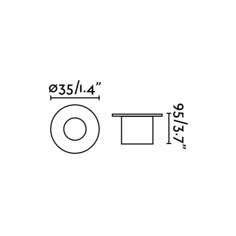 LED Εξωτερικό Χωνευτό Φωτιστικό 2W 15° Από Ανοξείδωτο Ατσάλι GRUND LED FARO