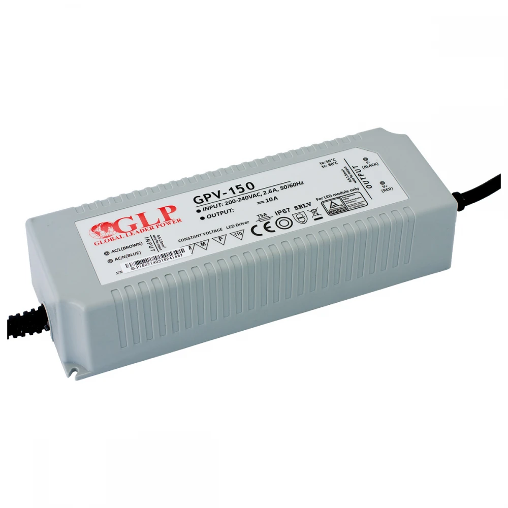 Αδιάβροχο 120W Πλαστικό Τροφοδοτικό 12V IP67 GPV-150 GLP