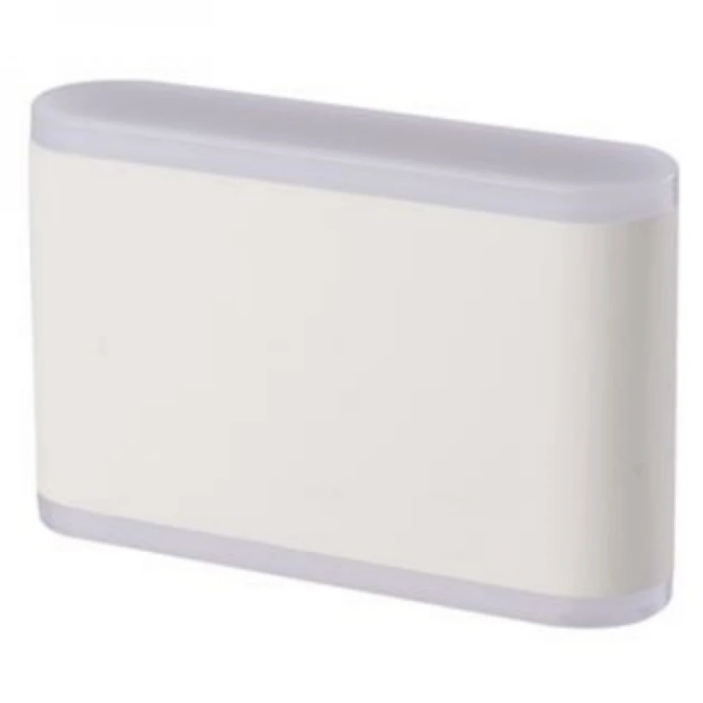 Led Απλίκα Επίτοιχη 6W 230V IP65 Θερμό Λευκό Χρώμα Λευκό Ματ Με Οπαλ PC Κάλυμμα Led Id