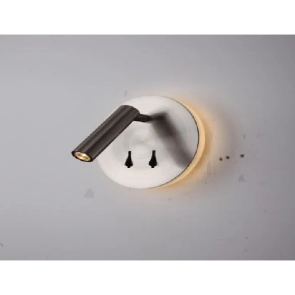 Led Απλίκα Με Blacklight Και Δυνατότητα Περιστροφής Του Σποτ  3W+6W 230V IP20 15cm Albergo3 LUCIDO