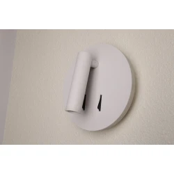 Led Απλίκα Με Blacklight Και Δυνατότητα Περιστροφής Του Σποτ  3W+6W 230V IP20 15cm Albergo3 LUCIDO