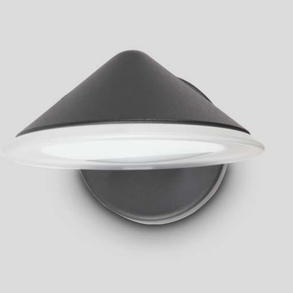 LED Επιτοίχιο Φωτιστικό 12W Σε Ανθρακί Χρώμα IP54 CONE LUTEC 1876gr