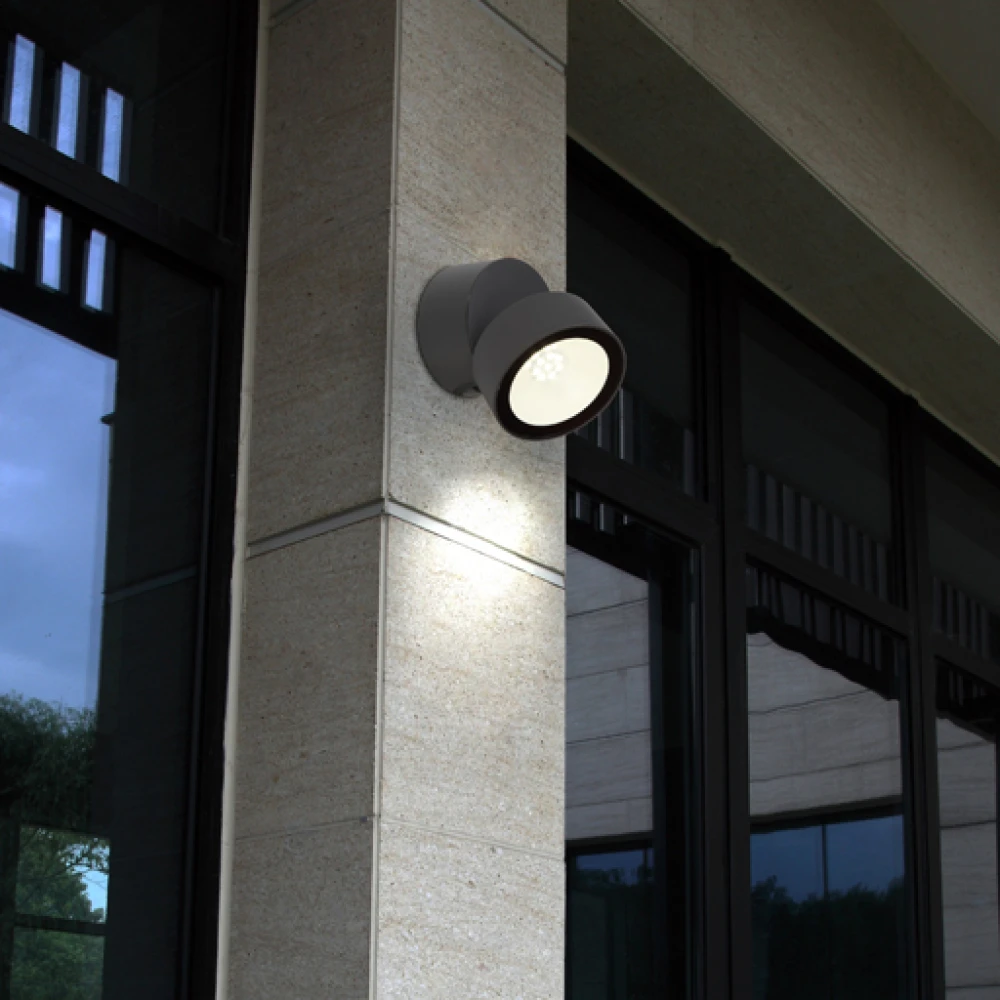 LED Επιτοίχιο Φωτιστικό 11W Σε Ανθρακί Χρώμα IP54 TRUMPET LUTEC