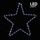 LED Φωτοσωλήνας Αστέρι Αδιάβροχος IP44 Λευκό 56x56 Magic Christmas