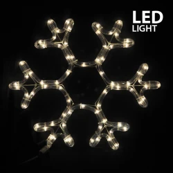 LED Φωτοσωλήνας Χιονονιφάδα Αδιάβροχος IP44 Θερμό Λευκό Magic Christmas 