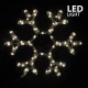 LED Φωτοσωλήνας Χιονονιφάδα Αδιάβροχος IP44 Θερμό Λευκό Magic Christmas 