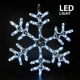 LED Φωτοσωλήνας Χιονονιφάδα Αδιάβροχος IP44 Λευκός Magic Christmas 