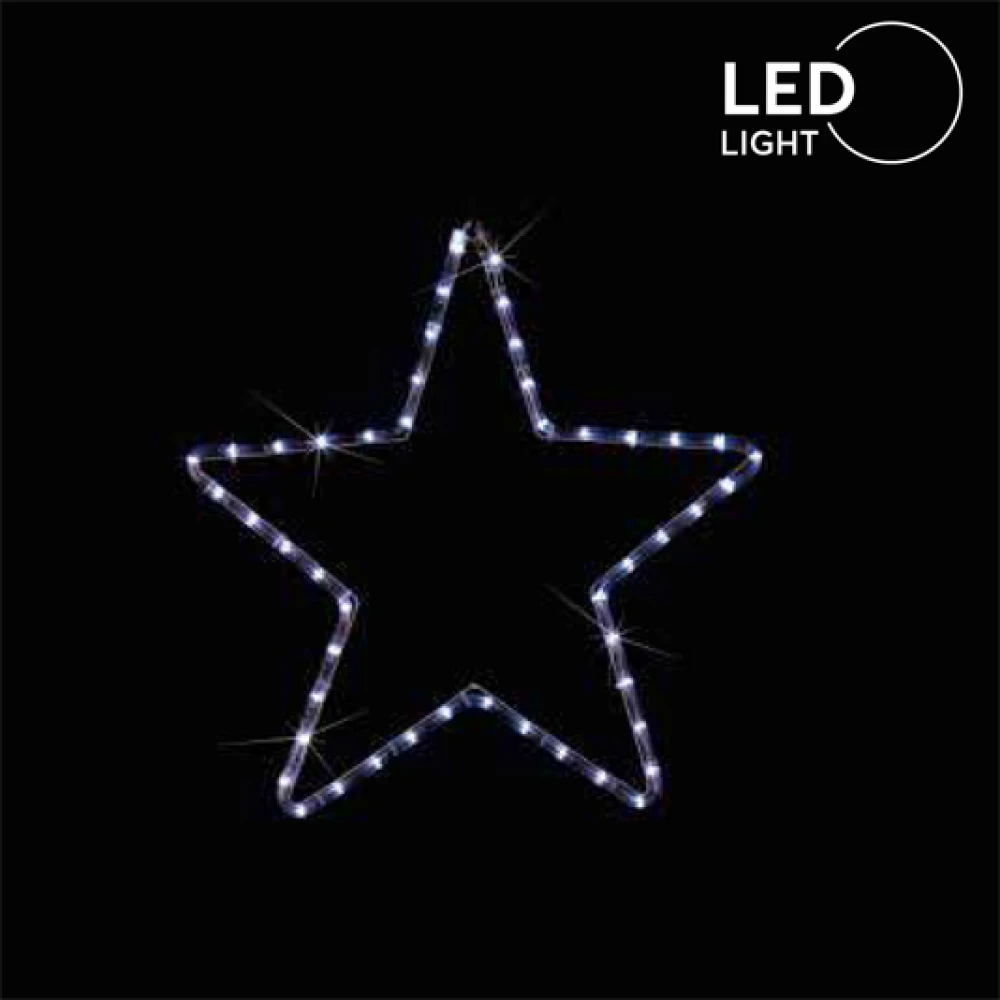 LED Φωτοσωλήνας Αστέρι Αδιάβροχος IP44 Θερμό Λευκό 32x29 Magic Christmas