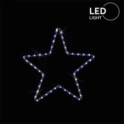 LED Φωτοσωλήνας Αστέρι Αδιάβροχος IP44 Θερμό Λευκό 32x29 Magic Christmas