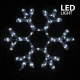 LED Φωτοσωλήνας Χιονονιφάδα Αδιάβροχος IP44 Λευκός Magic Christmas 