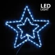 LED Φωτοσωλήνας Διπλό Αστέρι Με Πρόγραμμα Αδιάβροχο IP44 Λευκό Magic Christmas 