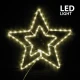 LED Φωτοσωλήνας Διπλό Αστέρι Με Πρόγραμμα Αδιάβροχο IP44 Θερμό Λευκό Magic Christmas 