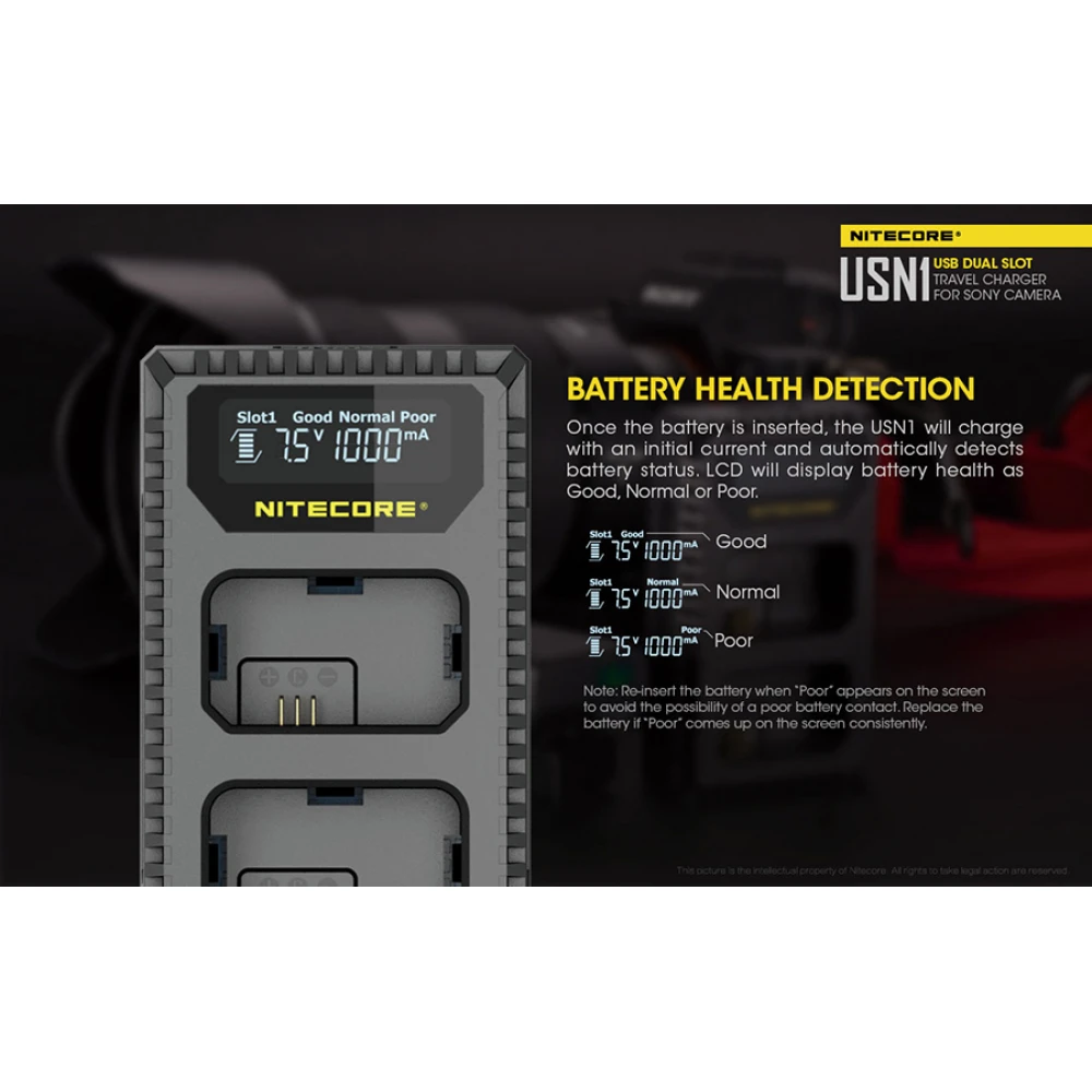 Φορτιστής NITECORE USN1 για SONY