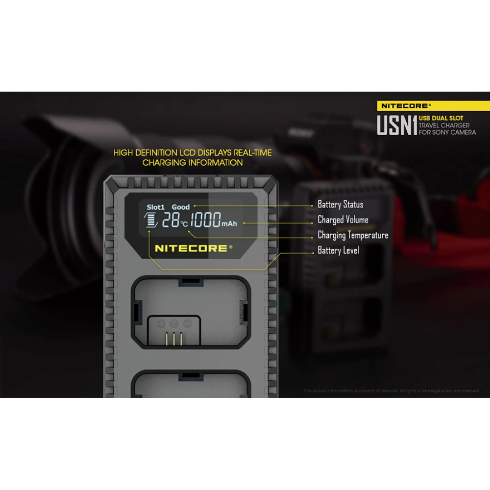Φορτιστής NITECORE USN1 για SONY