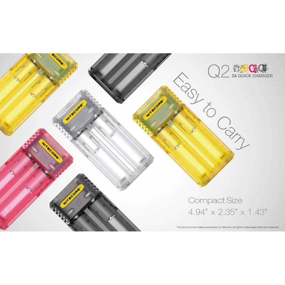 Φορτιστής NITECORE Q2 Quick charger 2A Σε Διάφορα Χρώματα