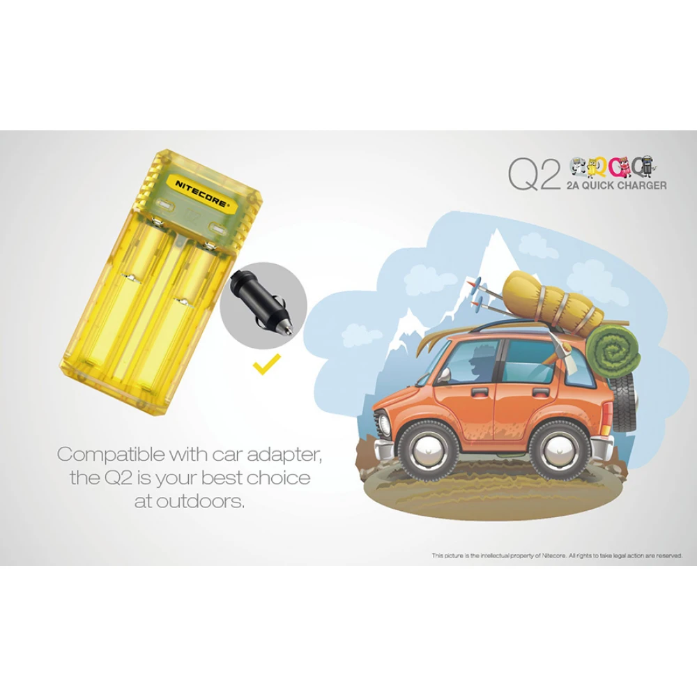 Φορτιστής NITECORE Q2 Quick charger 2A Σε Διάφορα Χρώματα