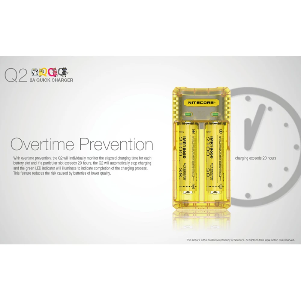 Φορτιστής NITECORE Q2 Quick charger 2A Σε Διάφορα Χρώματα