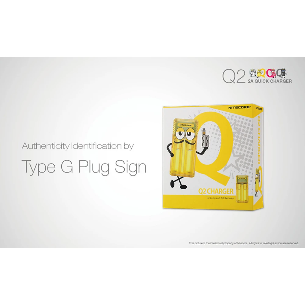 Φορτιστής NITECORE Q2 Quick charger 2A Σε Διάφορα Χρώματα