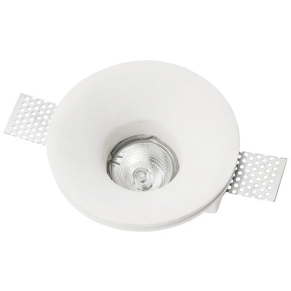 Γύψινο Χωνευτό Φωτιστικό Οροφής Στρογγυλό GU10 Ø130 SpotLight