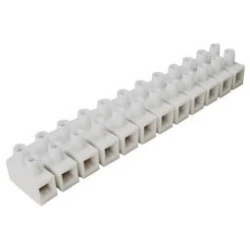 Κλέμα Ηλεκτρολογική Πολυπροπυλενίου (PP) 12P 4mm² 85° Ορειχάλκινη HVP TOP ELECTRONIC