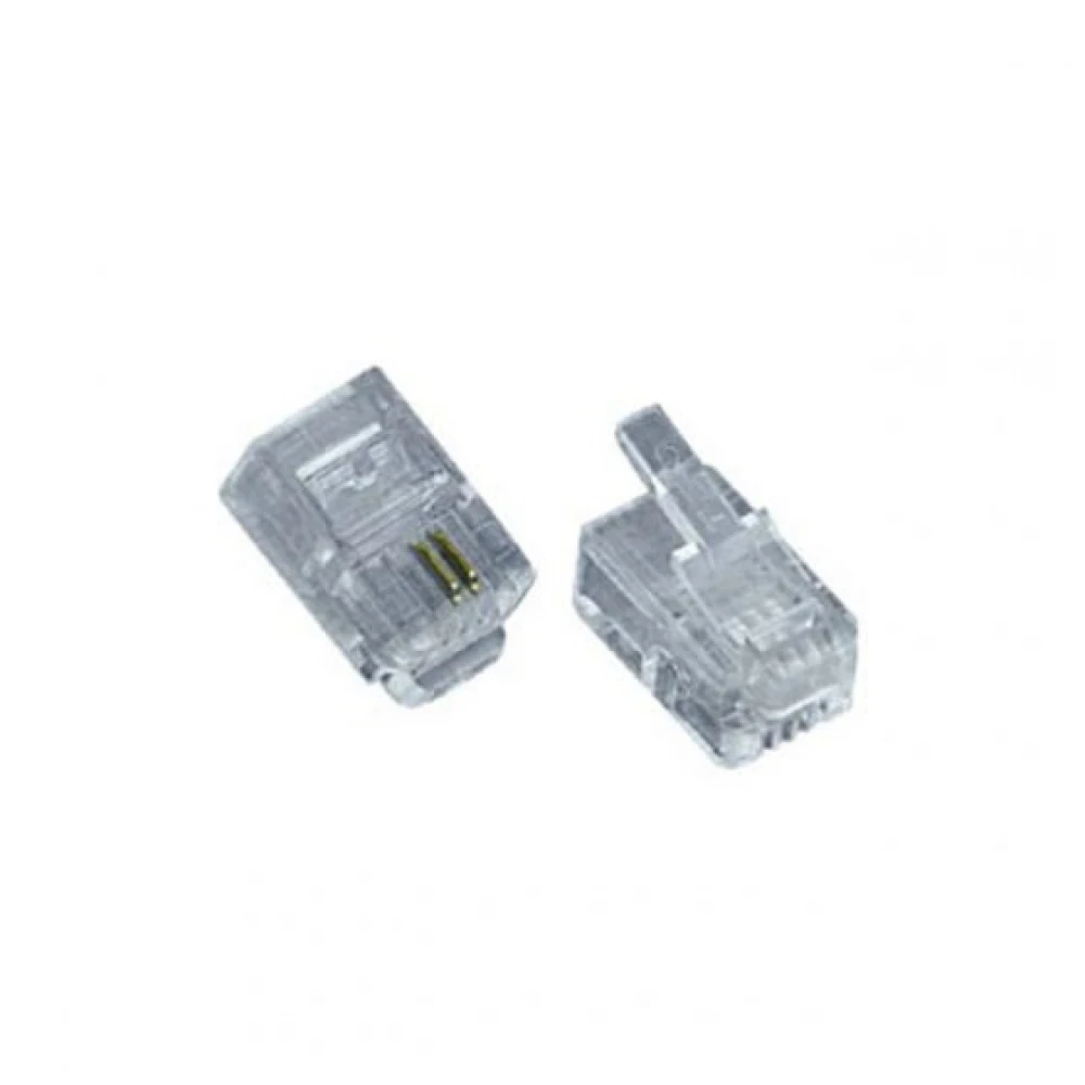 Τηλεφωνικό Φις 6P4C YH6-604 (SS320) 100τμχ TOP ELECTRONIC