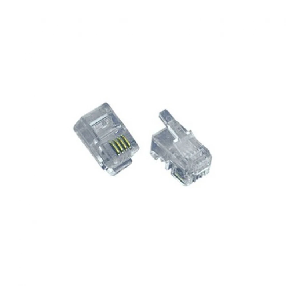 Τηλεφωνικό Φις 4P4C YH4-402 (SS320) 100τμχ TOP ELECTRONIC