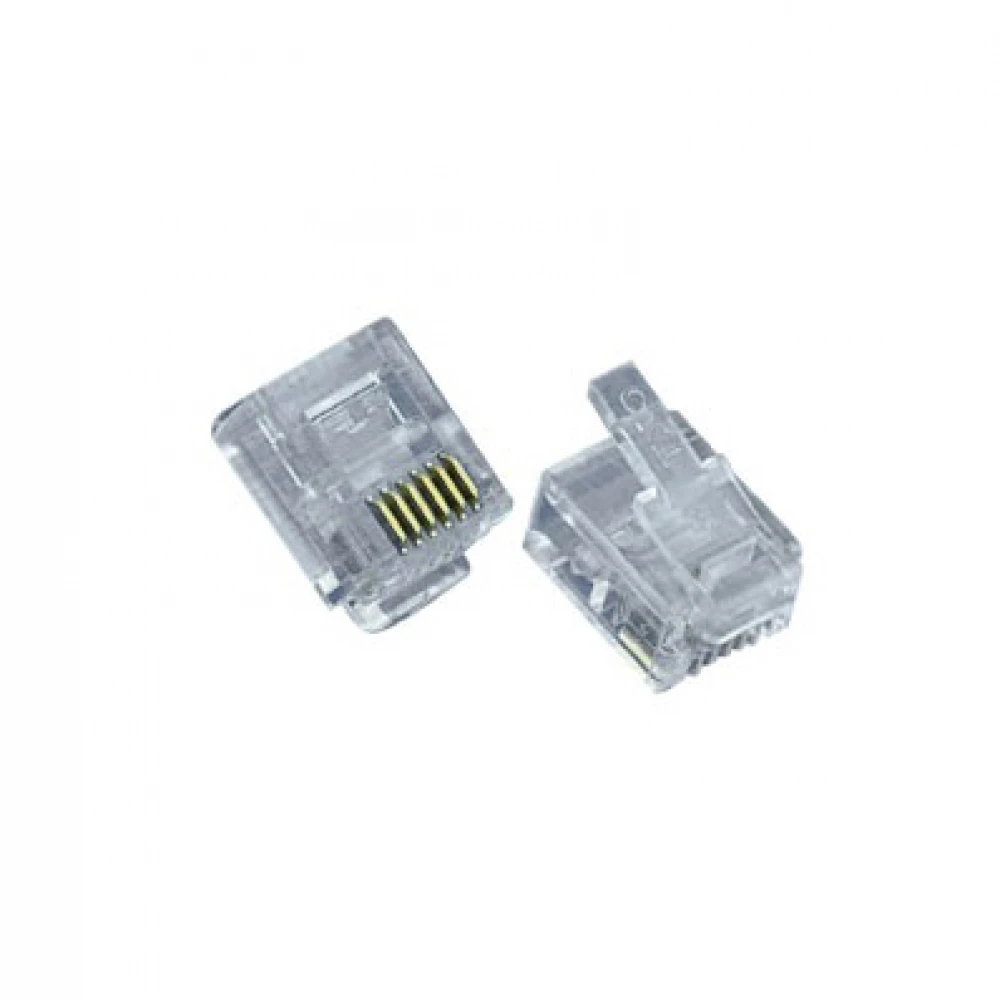 Τηλεφωνικό Φις 6P6C YH6-602 (SS320) 100τμχ TOP ELECTRONIC