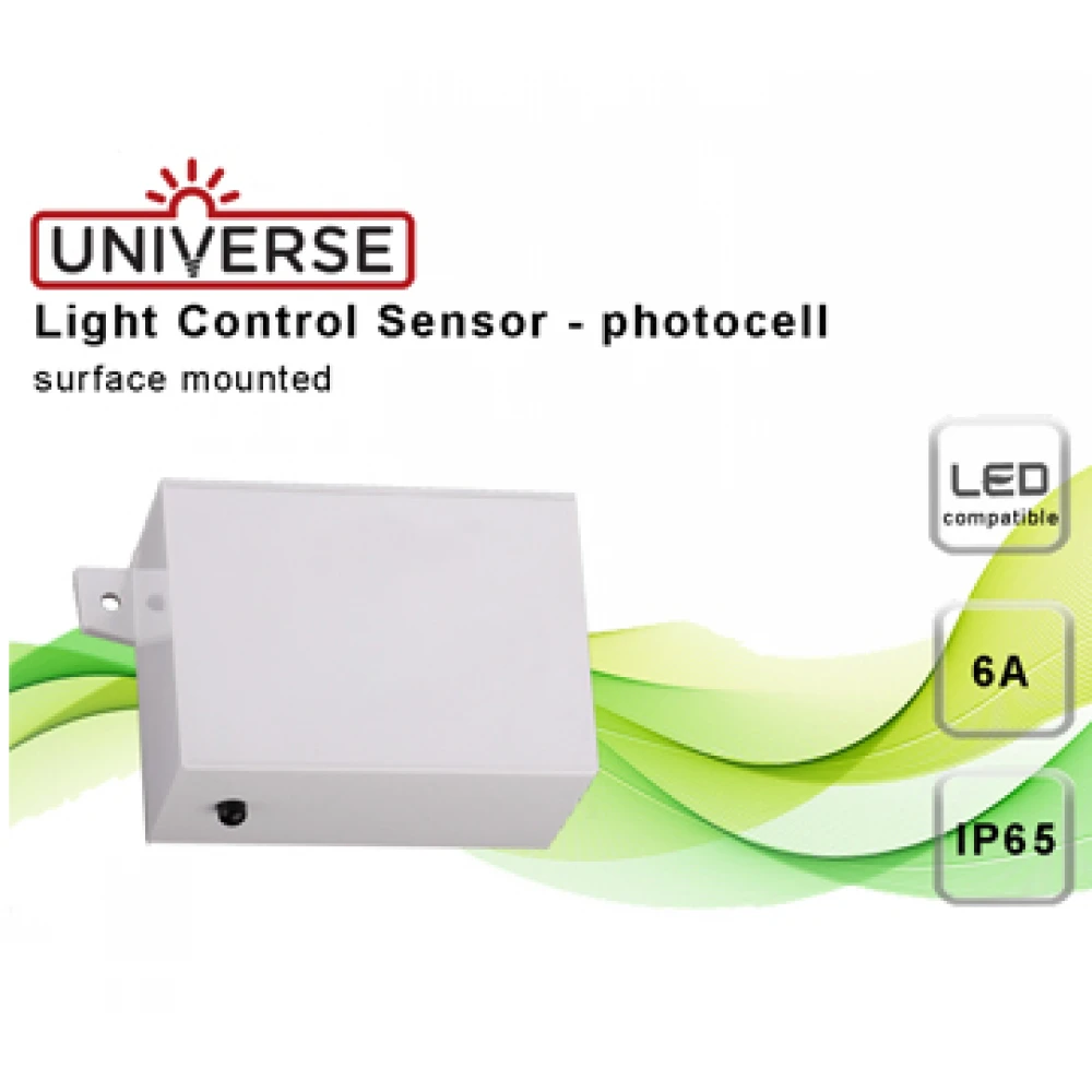 Αισθητήρας Μέρα-Νύχτα IP65 10A 230V Λευκός Universe